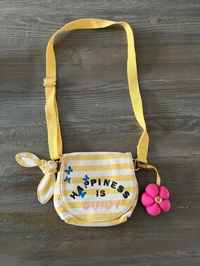 Ultimate Y2K Juicy Couture Yellow Striped Crossbody Bag NWOT